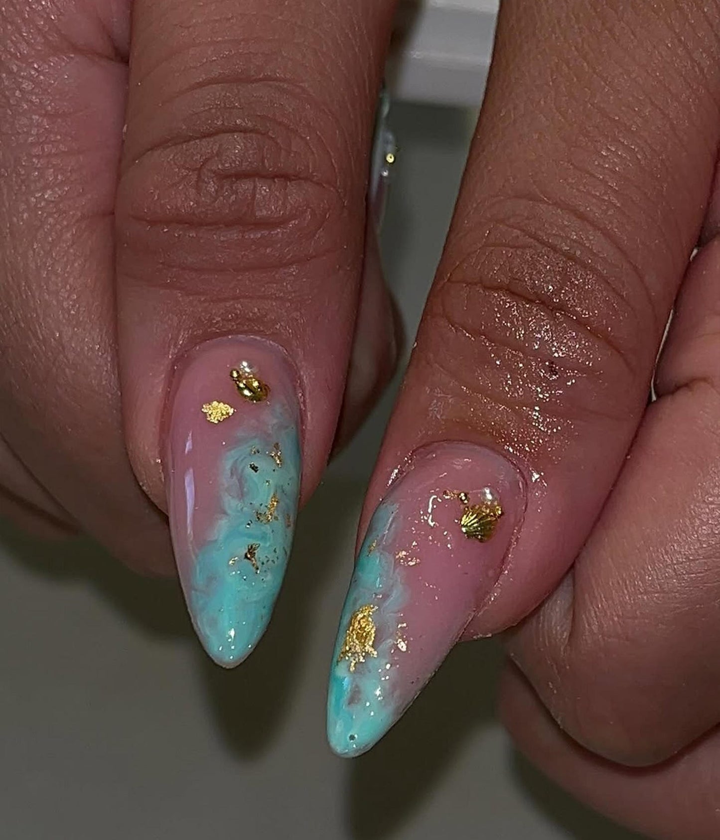 Ocean Breeze Floral Handmade Press on nails