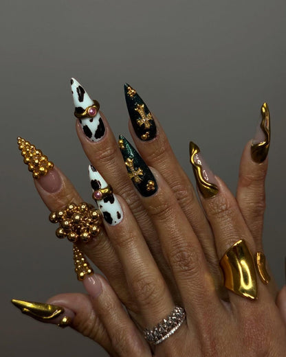 Cow Gothic Handmade Press on nails