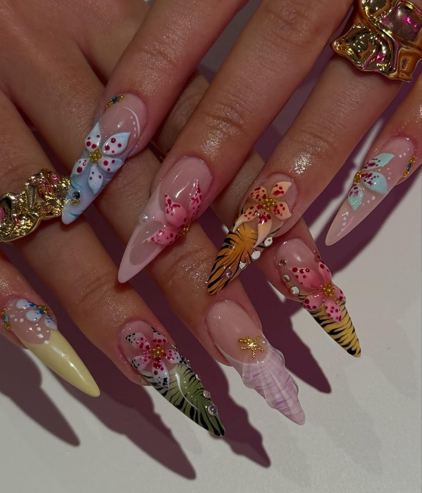 Luxury Jungle Handmade Press on nails
