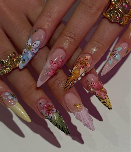 Luxury Jungle Handmade Press on nails