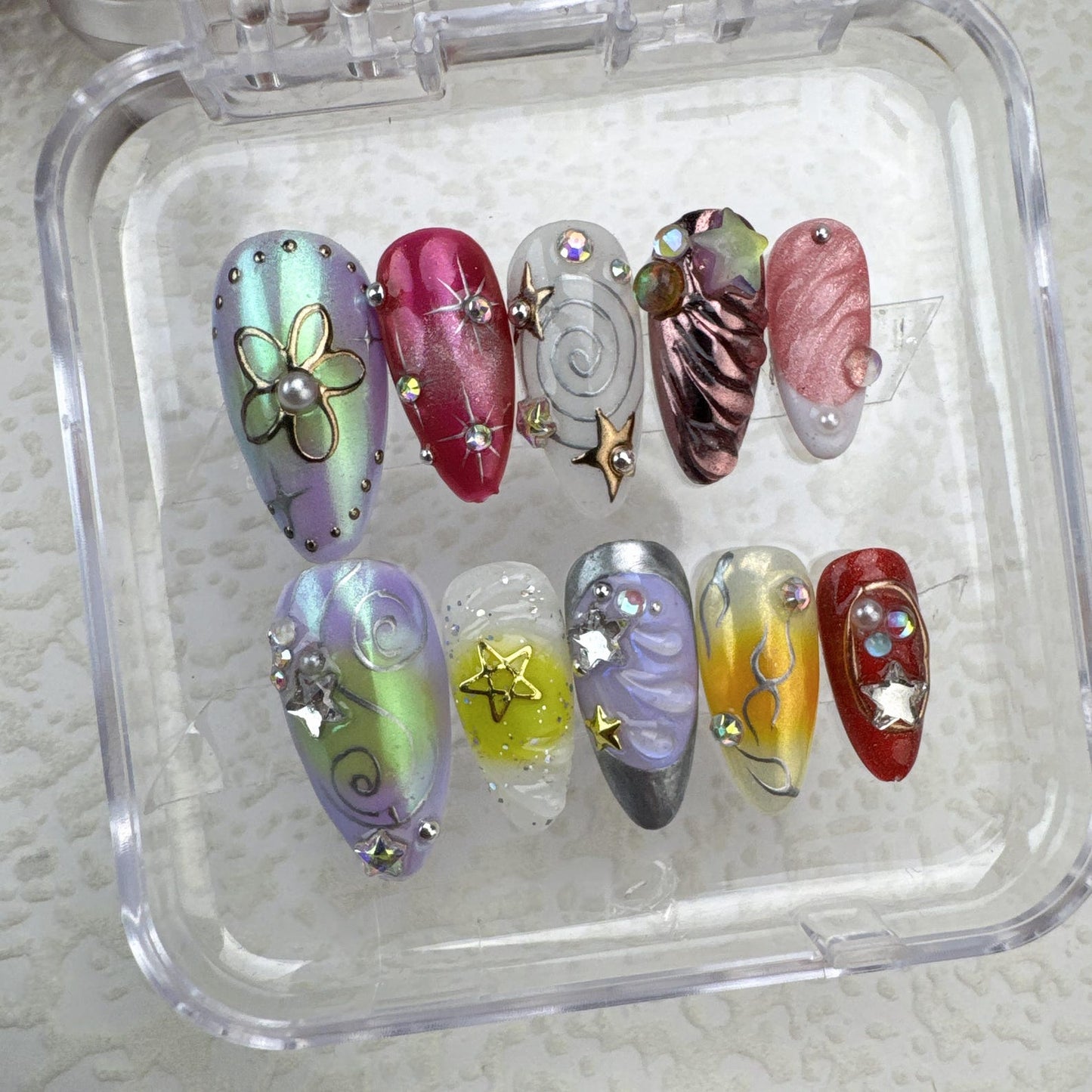 Ocean Tropical Handmade Press on nails