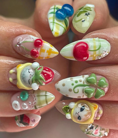 Cute Cat Handmade Press on nails