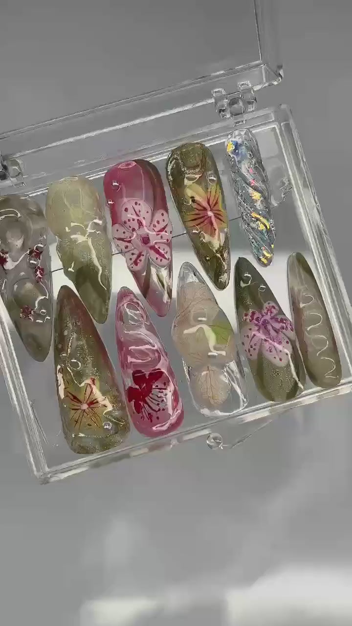 Orchard Flower Handmade Press on nails - Summer Nails
