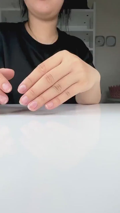White Pearl Shell Handmade Press on nails - Summer Nails
