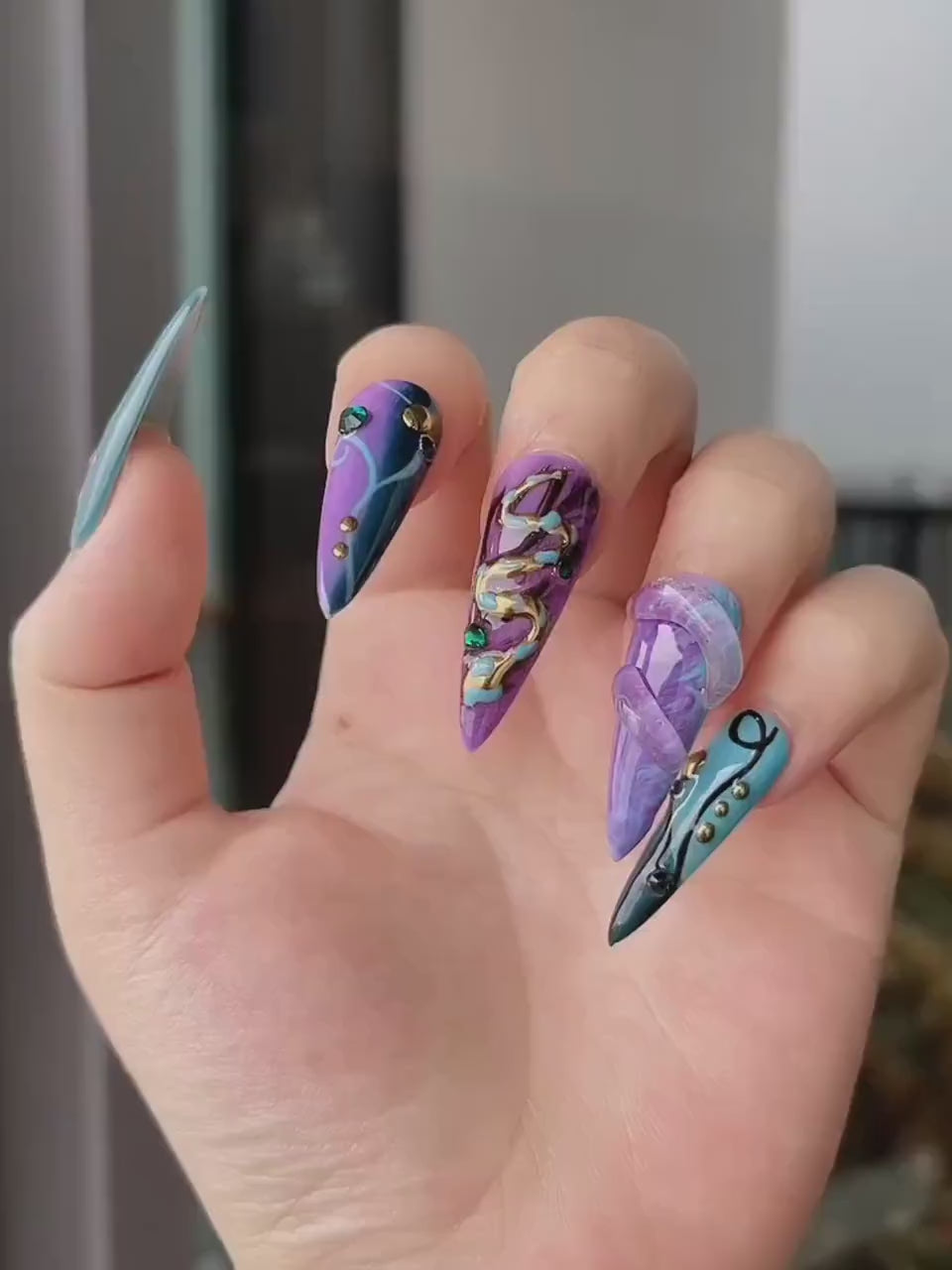 Lavender Handmade Press on nails - Summer Nails