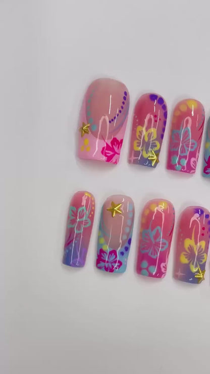 Tropical Handmade Press on nails