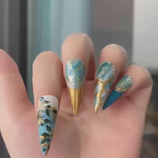 Olive Branch Handmade Press on nails