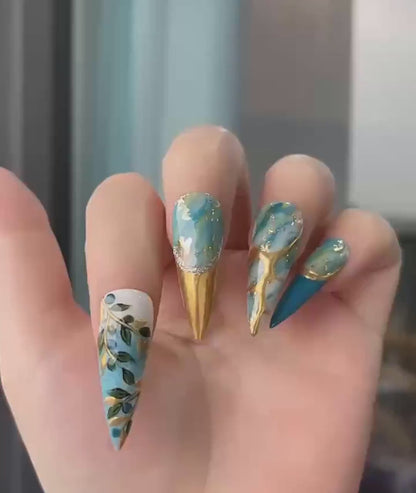 Olive Branch Handmade Press on nails