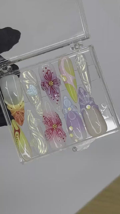 Fairy Dream Flower Garden Press on nails