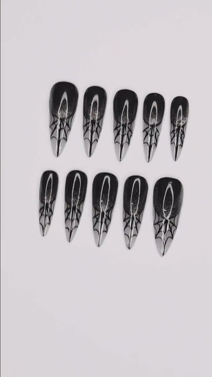 Spider Web Gothic Press on nails
